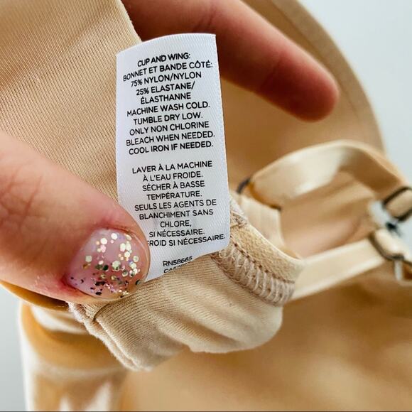 NEW NORDSTROM BP Nude Cream Tan Beige Convertible Racerback Underwire Bra 32DD - Picture 7 of 7